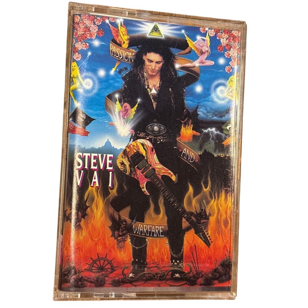 STEVE VAI PASSION AND WARFARE Cassette Tape 1990 Relativity